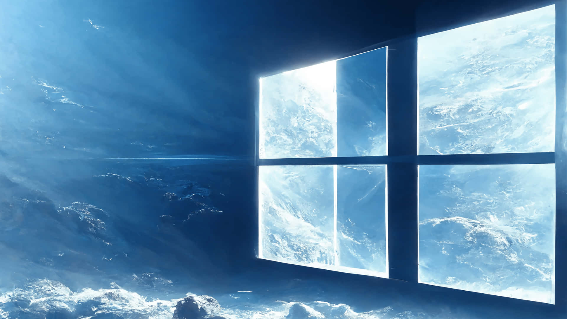 Blue Cloudy Sky Windows 10 Background