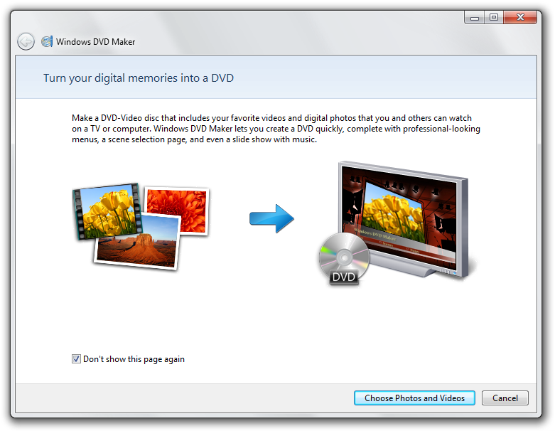 Windows D V D Maker Screenshot PNG