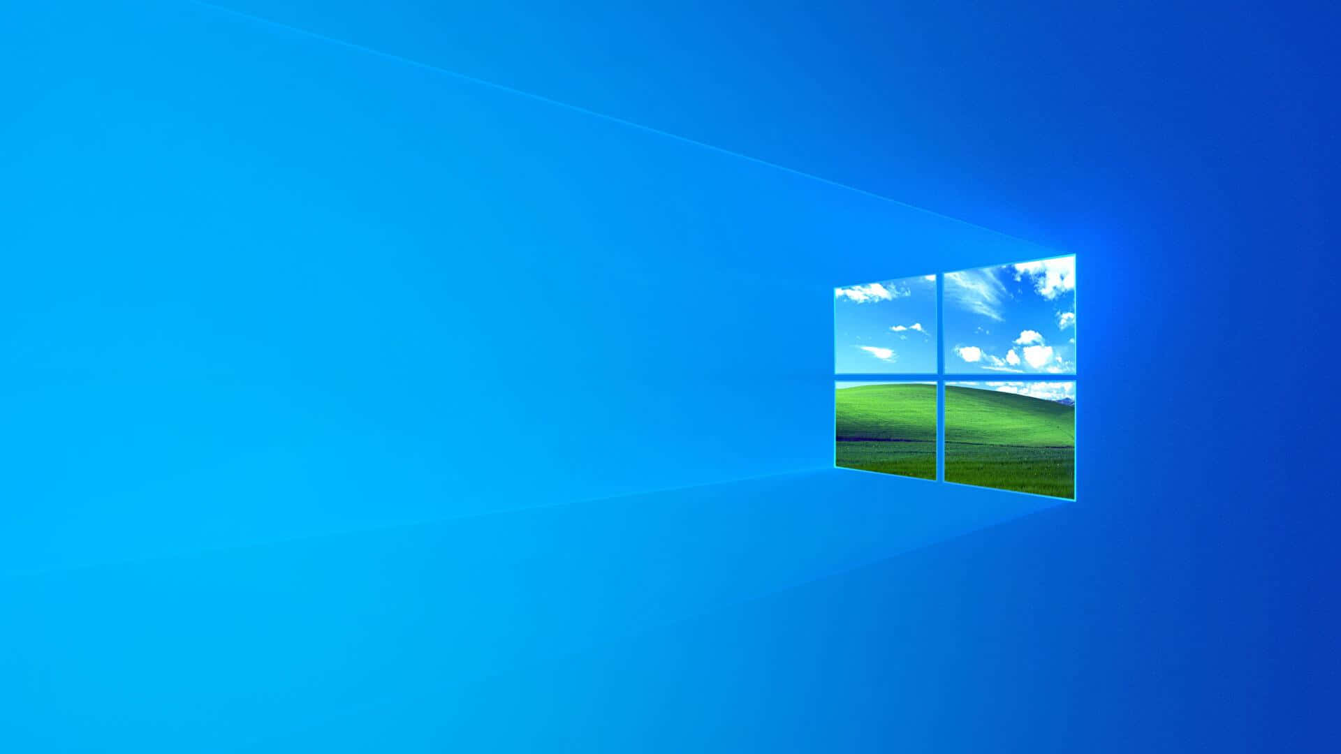 Imagenhorizontes Azules Con El Logotipo De Windows.