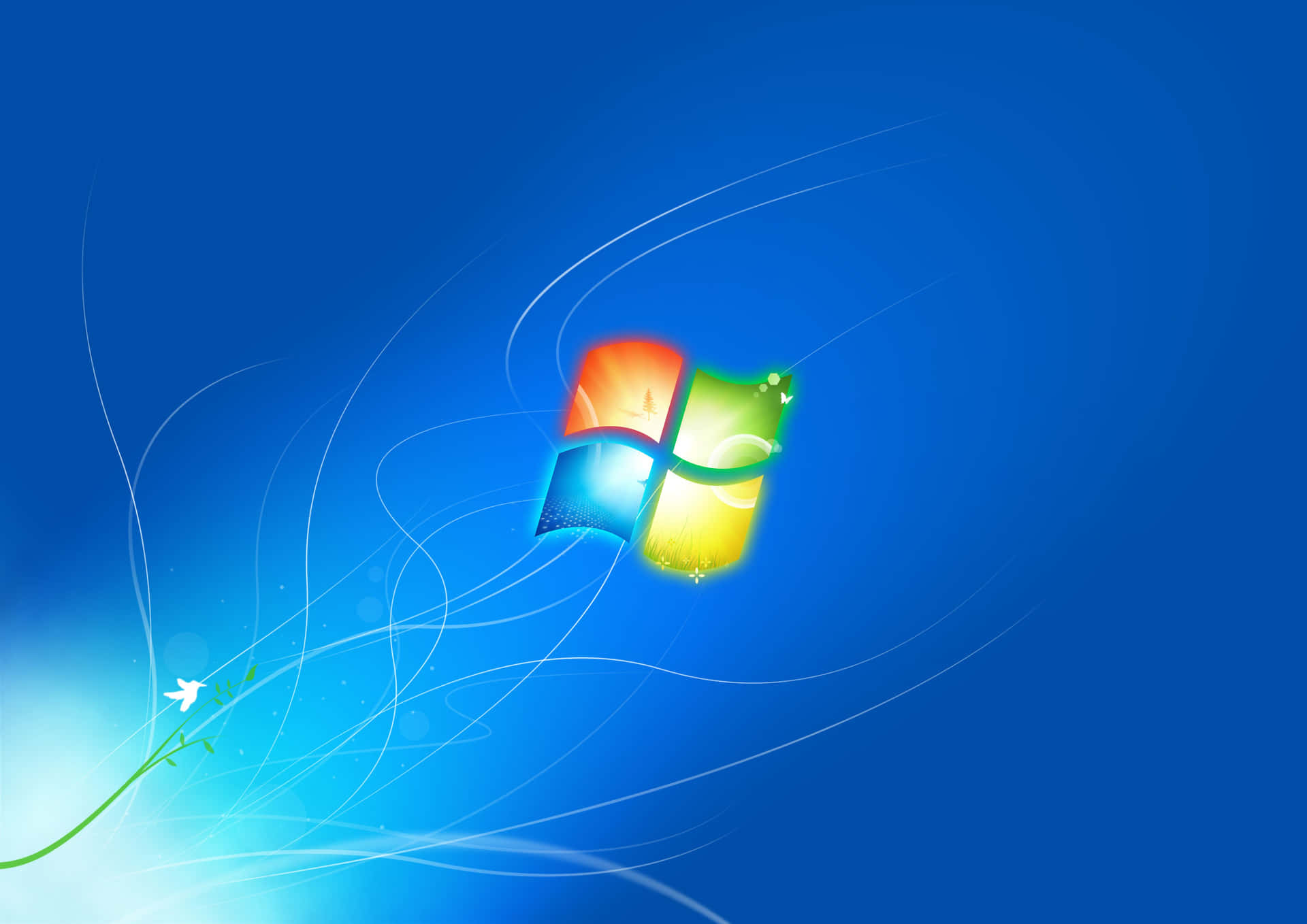 Standardmicrosoft Windows Skrivbordsbakgrund.