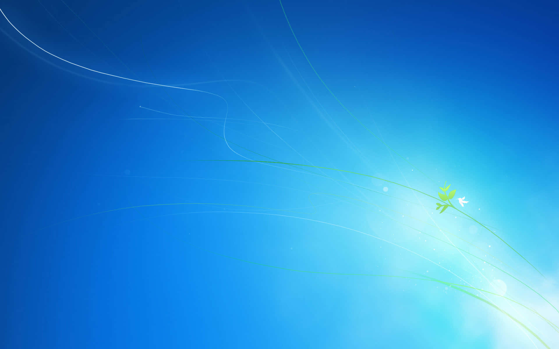 The Windows Default Background, Showing an Image of Radiant Light
