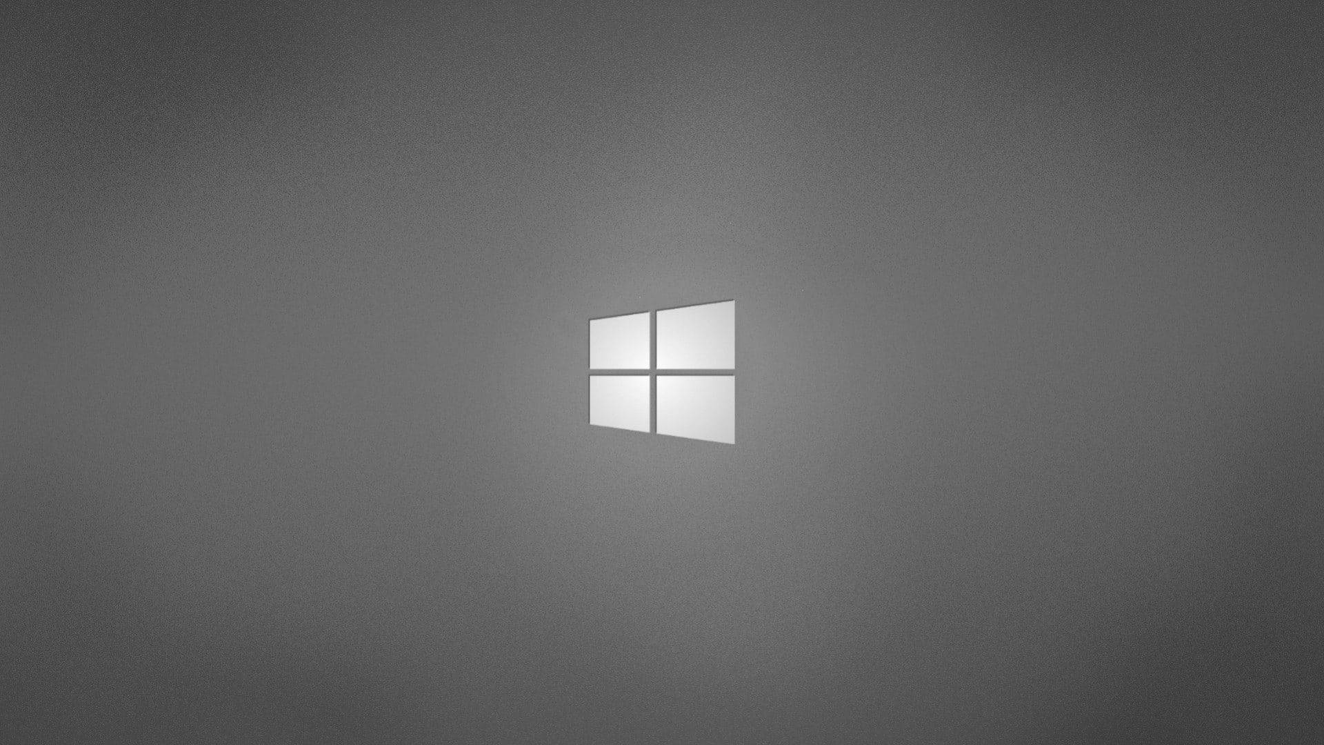 Windows Logo Against Solid Grey Background