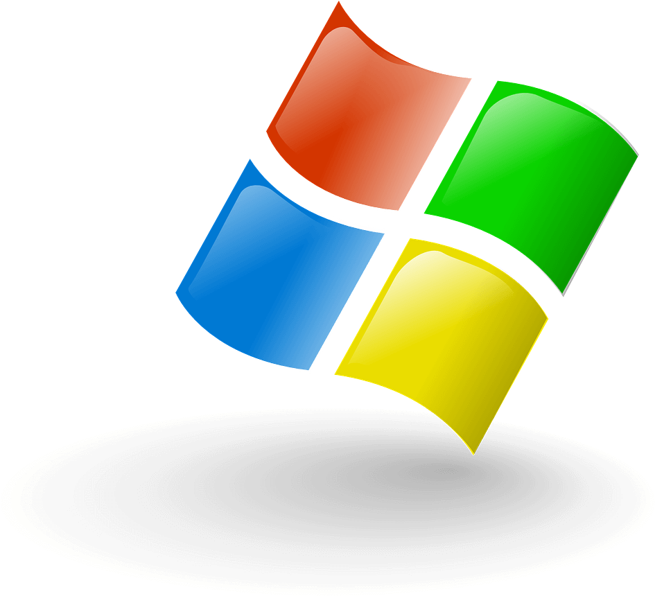 Windows Logo Floating Above Hole PNG