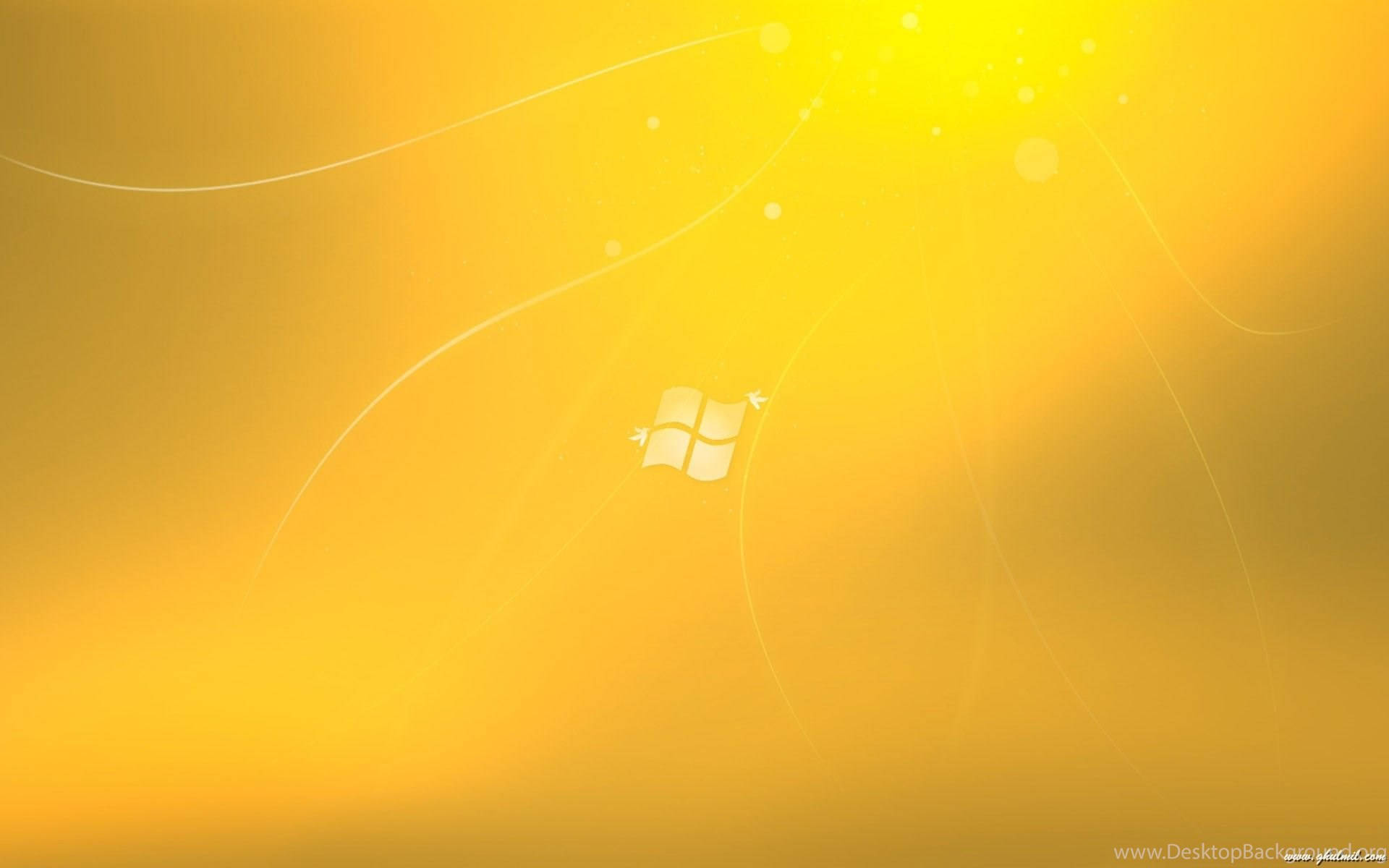 Windows Logo Gold Background Wallpaper