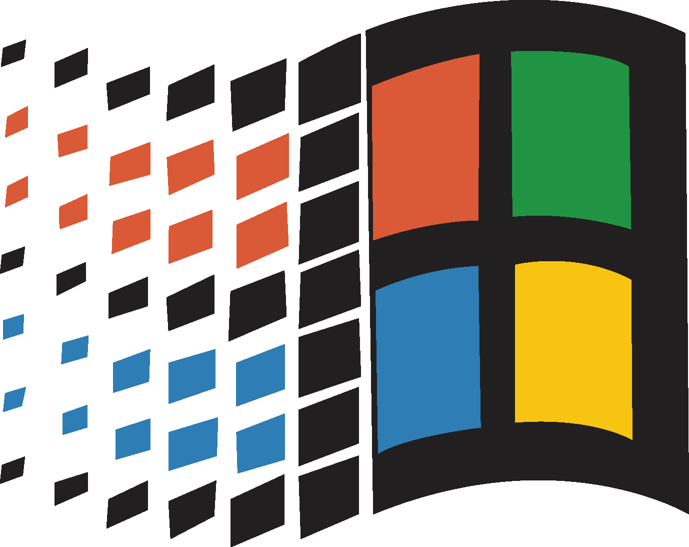 Windows Logo Pixel Art PNG