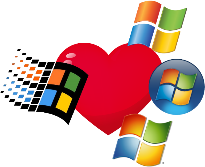 Windows Love Heart Transformation PNG