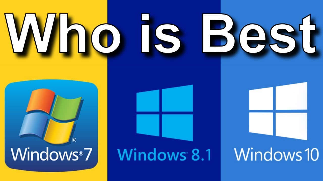 Windows Operating System Picture — Three Windows OS logos side by side with bold text asking who is best