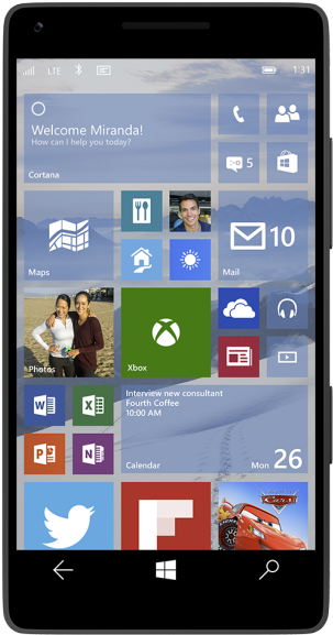 Windows Phone Home Screen Display PNG