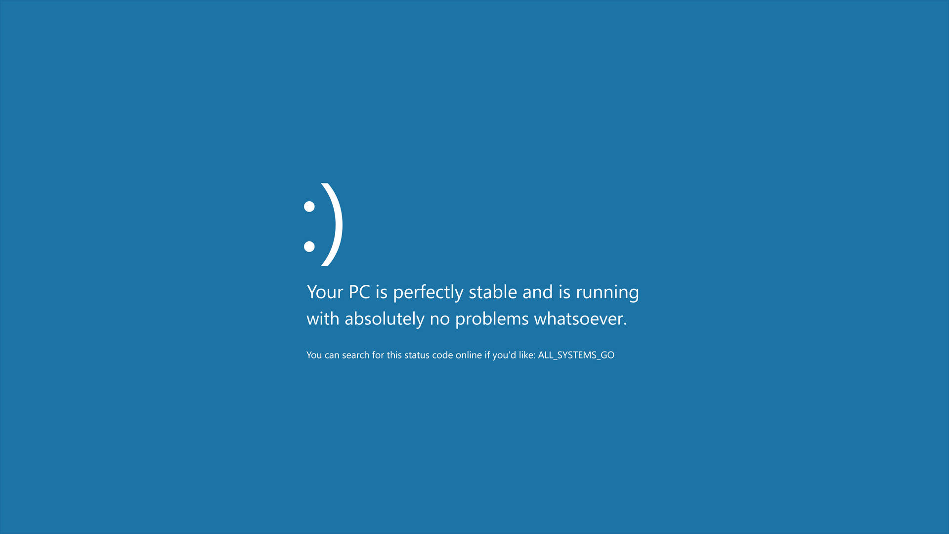 Windows Smiley Blue Screen Wallpaper