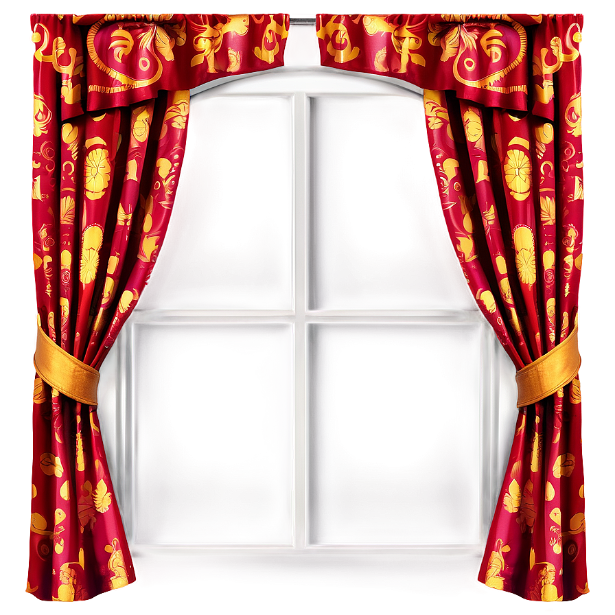 Windows With Curtains Png 06112024 PNG