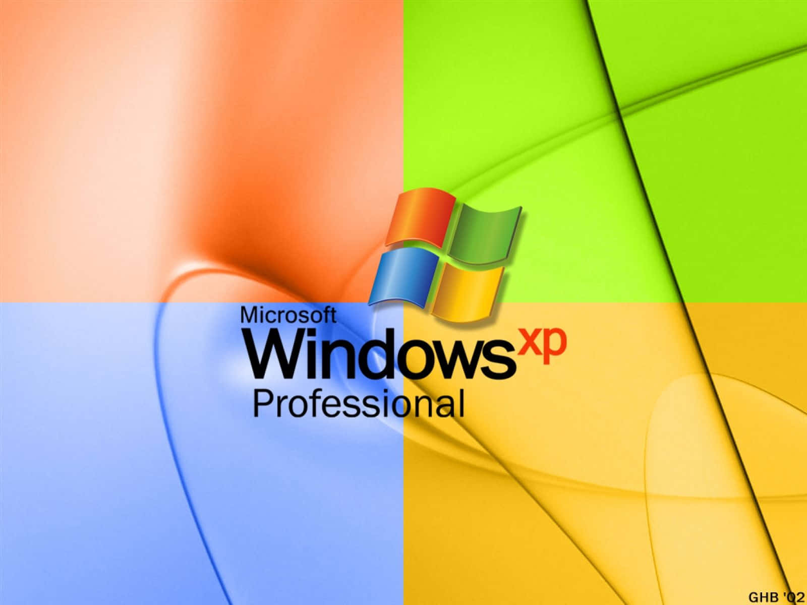 The classic Microsoft Windows XP logo against a blue gradient background