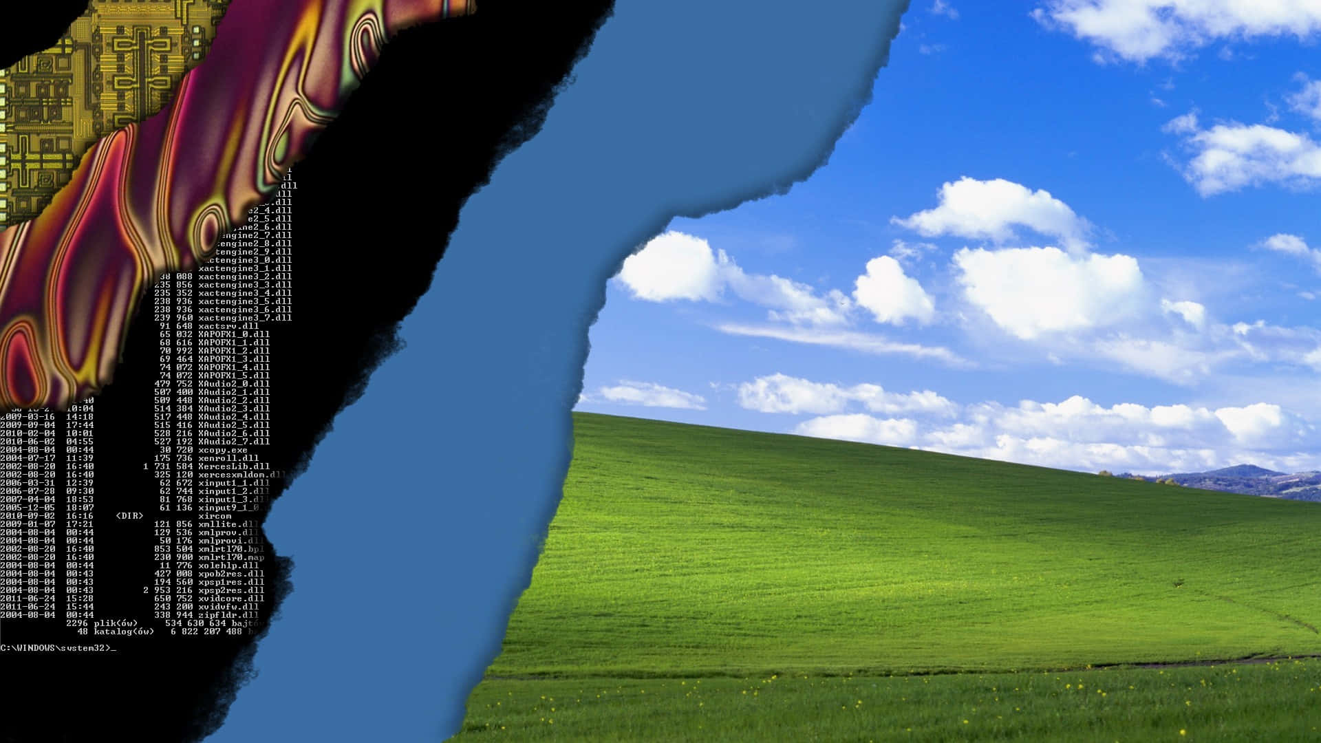 Nyd den klassiske oplevelse af Windows XP med denne retro tapet.