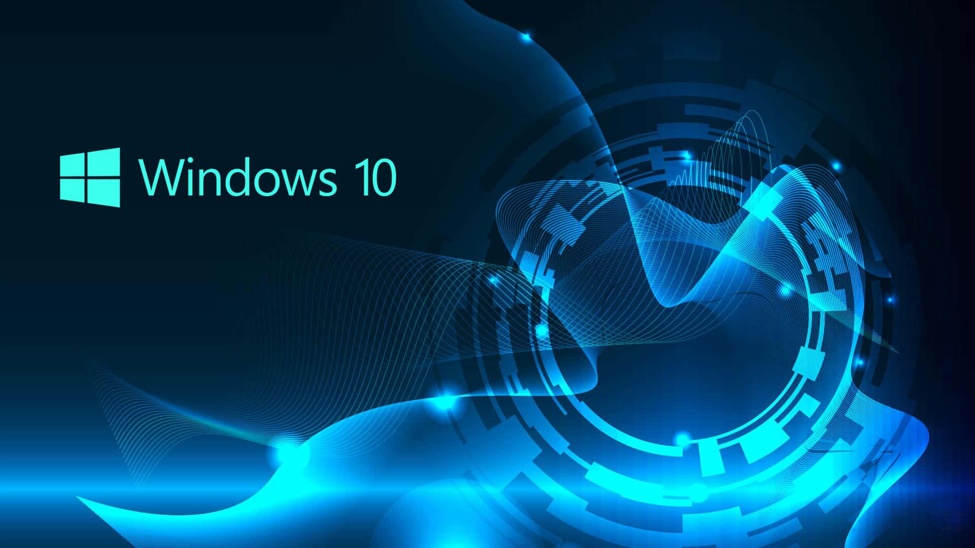 Windows10 Blue Abstract Waves Wallpaper