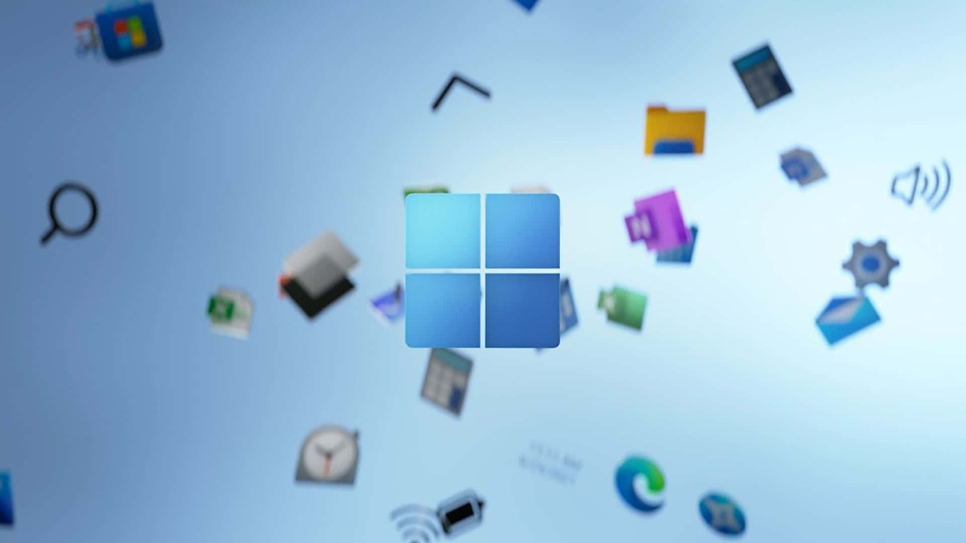 Windows12 Floating Icons Wallpaper