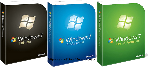 Windows7 Editions Boxes PNG