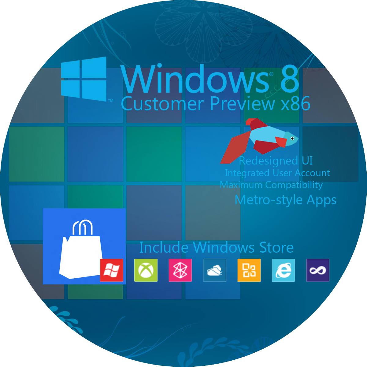 Windows8 Customer Preview D V D Cover PNG