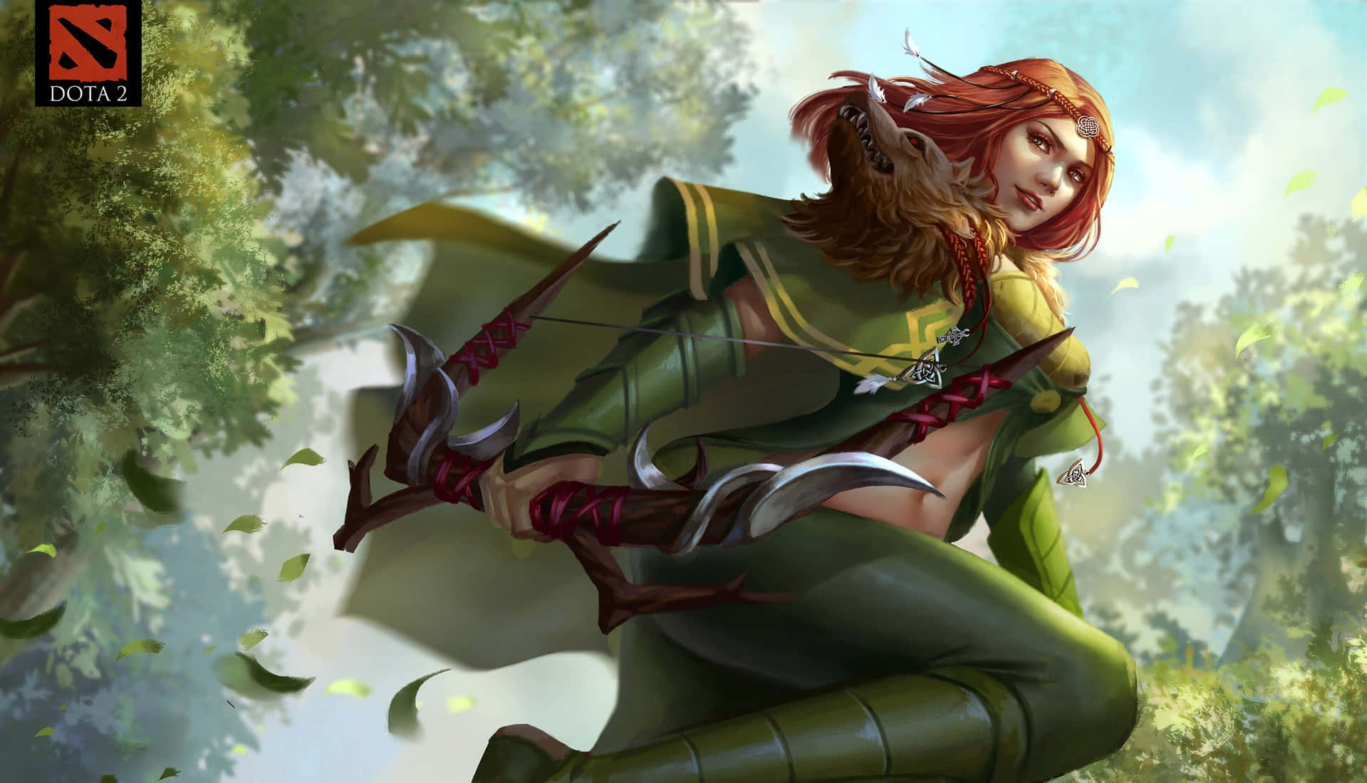 Windranger Strikes with Precision and Skill Wallpaper