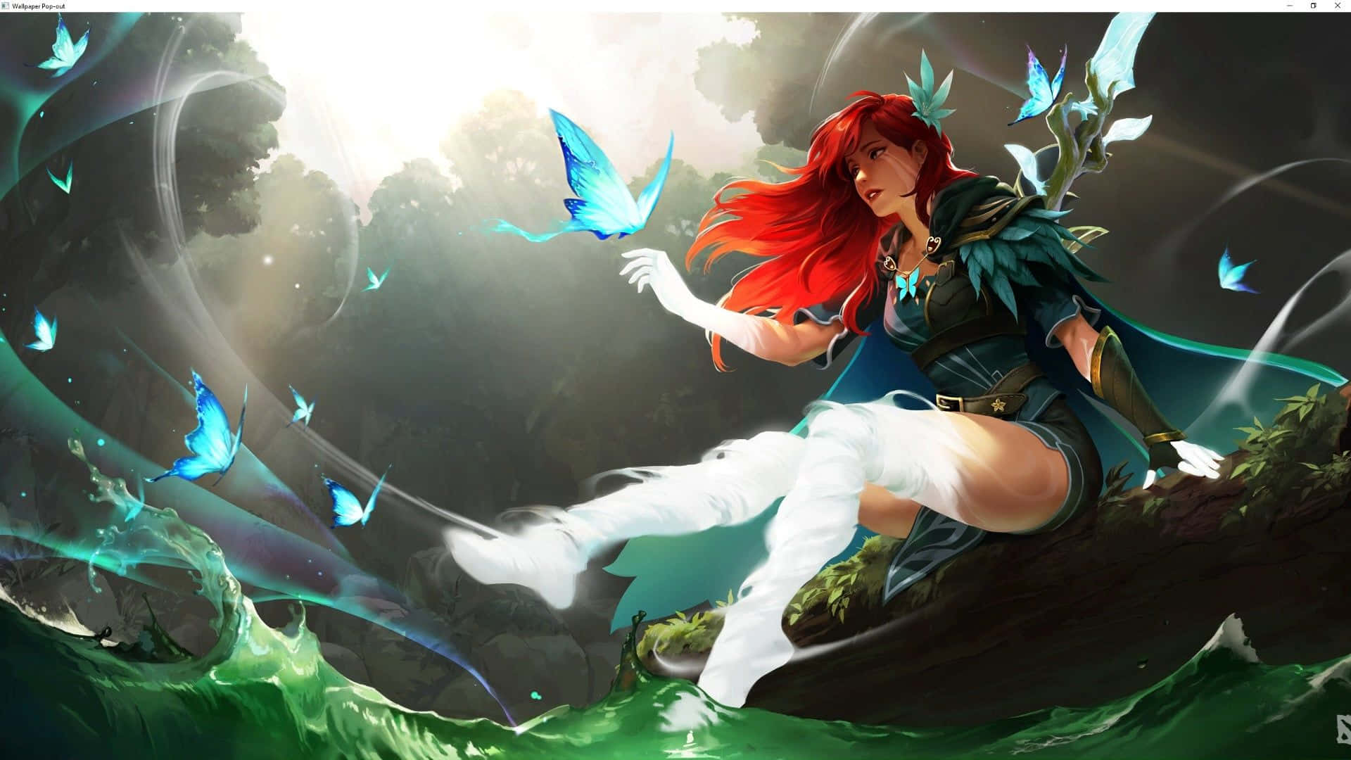 Windranger in Action - Intense Battle Scene Wallpaper