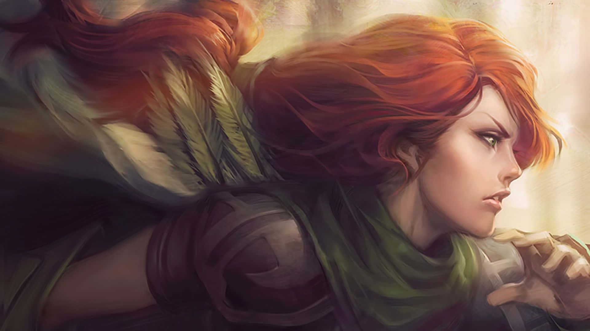 Captivating Windranger in Action Wallpaper