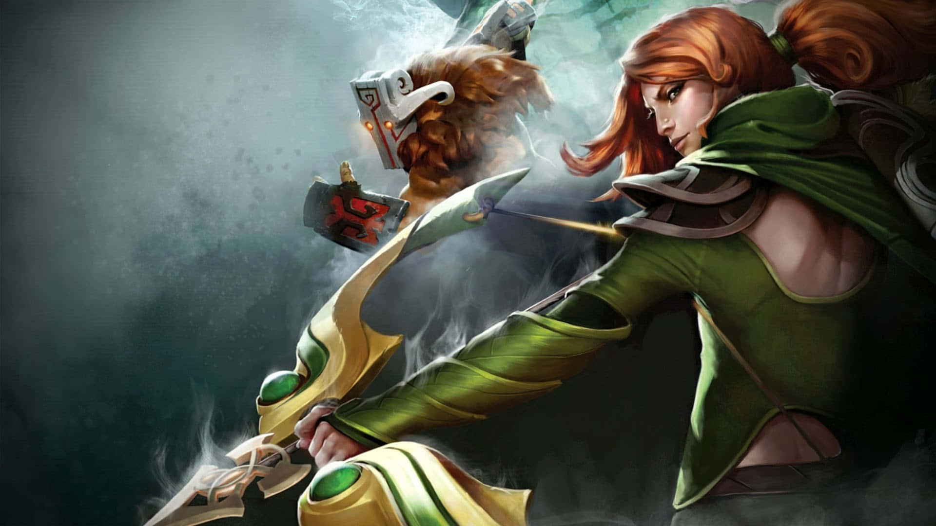 Windranger,la Hábil Arquera En Acción. Fondo de pantalla