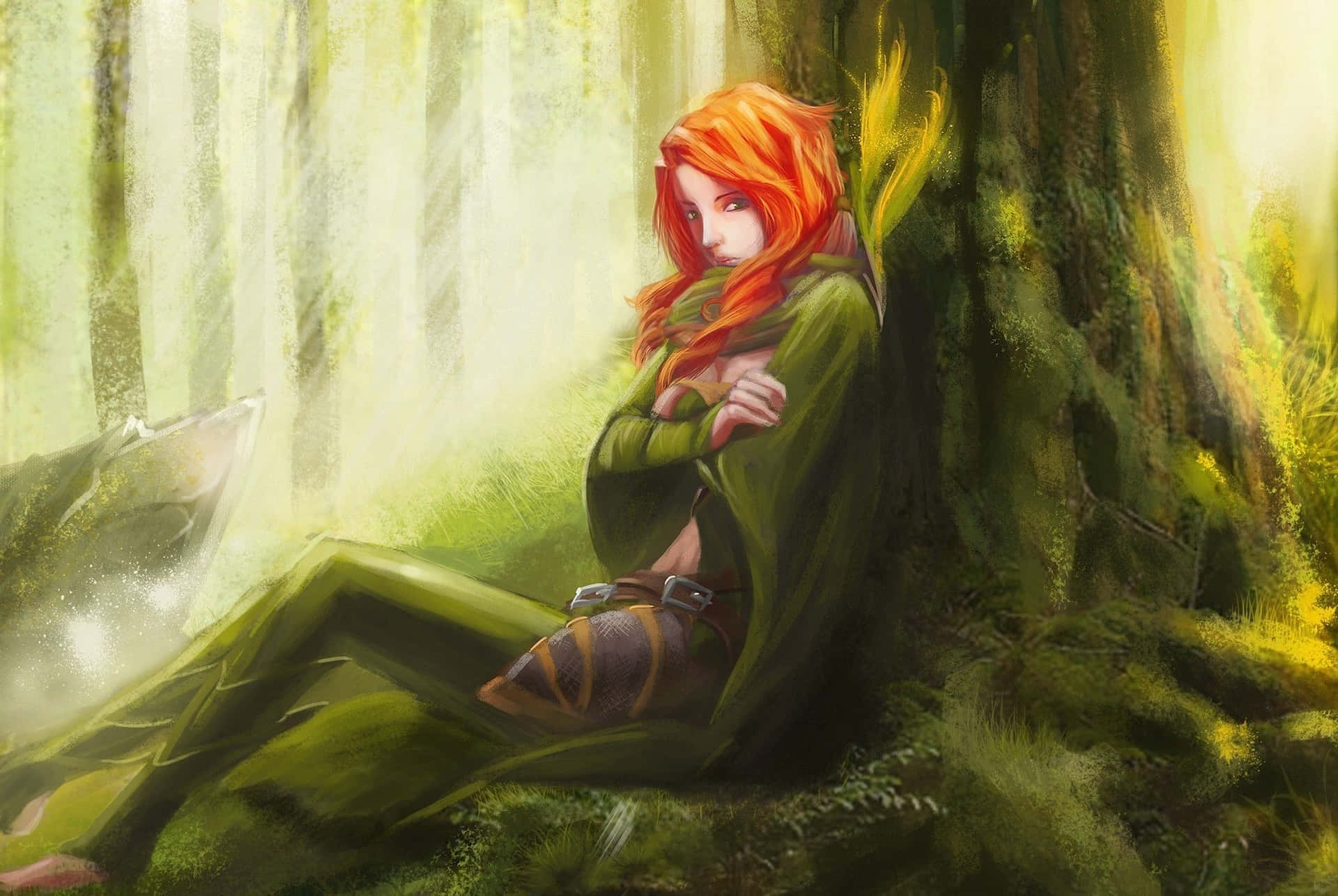 Captivating Windranger: Fierce and Ambitious Wallpaper