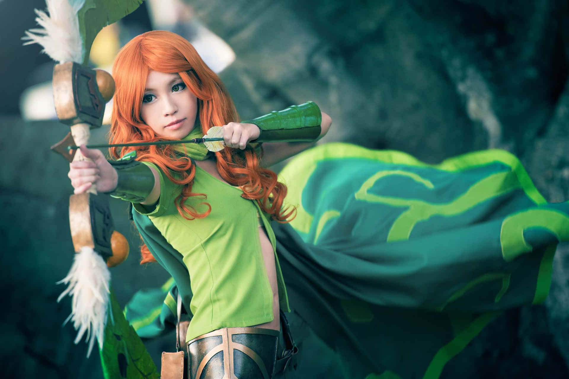 Fierce Windranger ready for action in a stunning pose Wallpaper