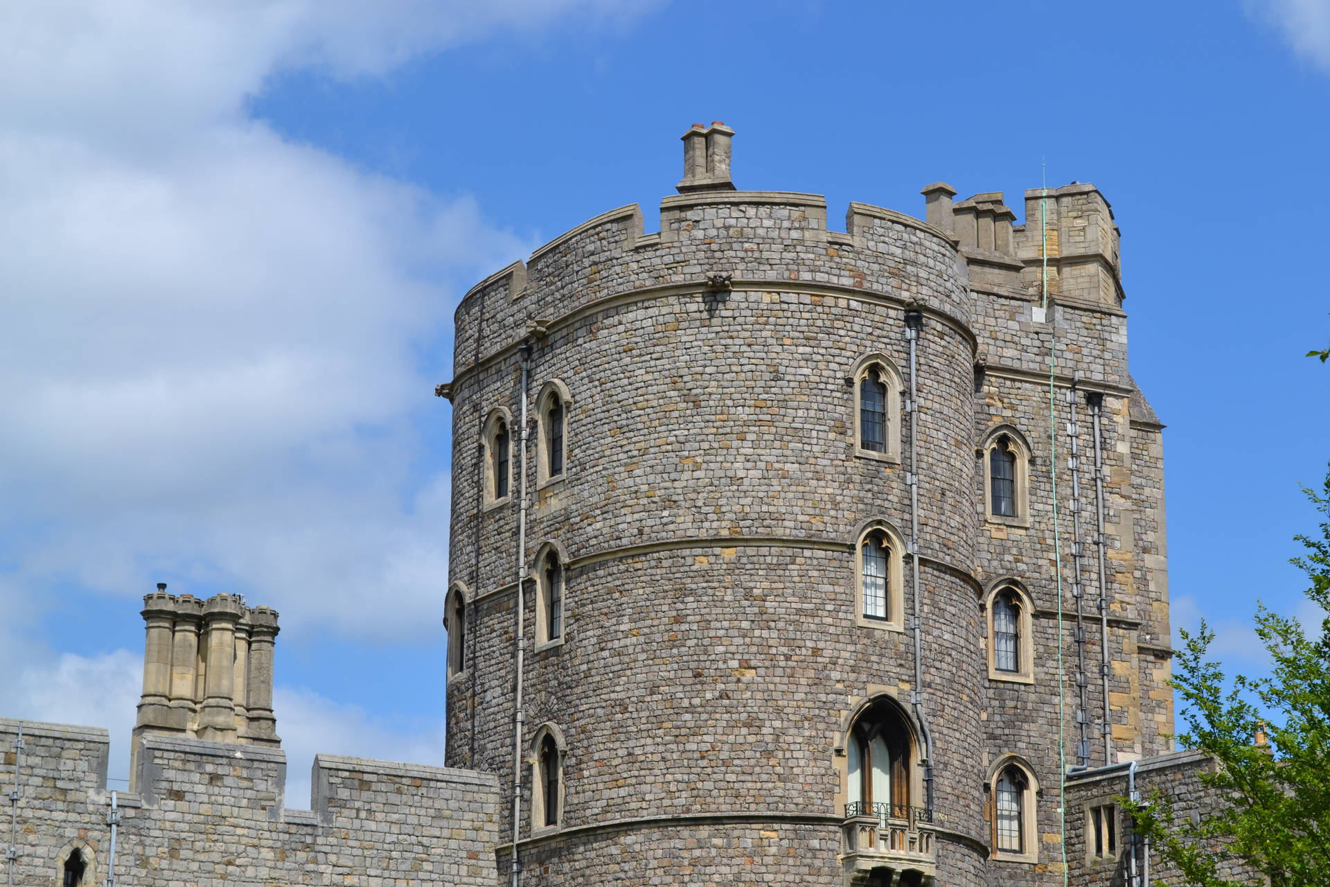 Estructuradel Castillo De Windsor Cielo Azul Fondo de pantalla