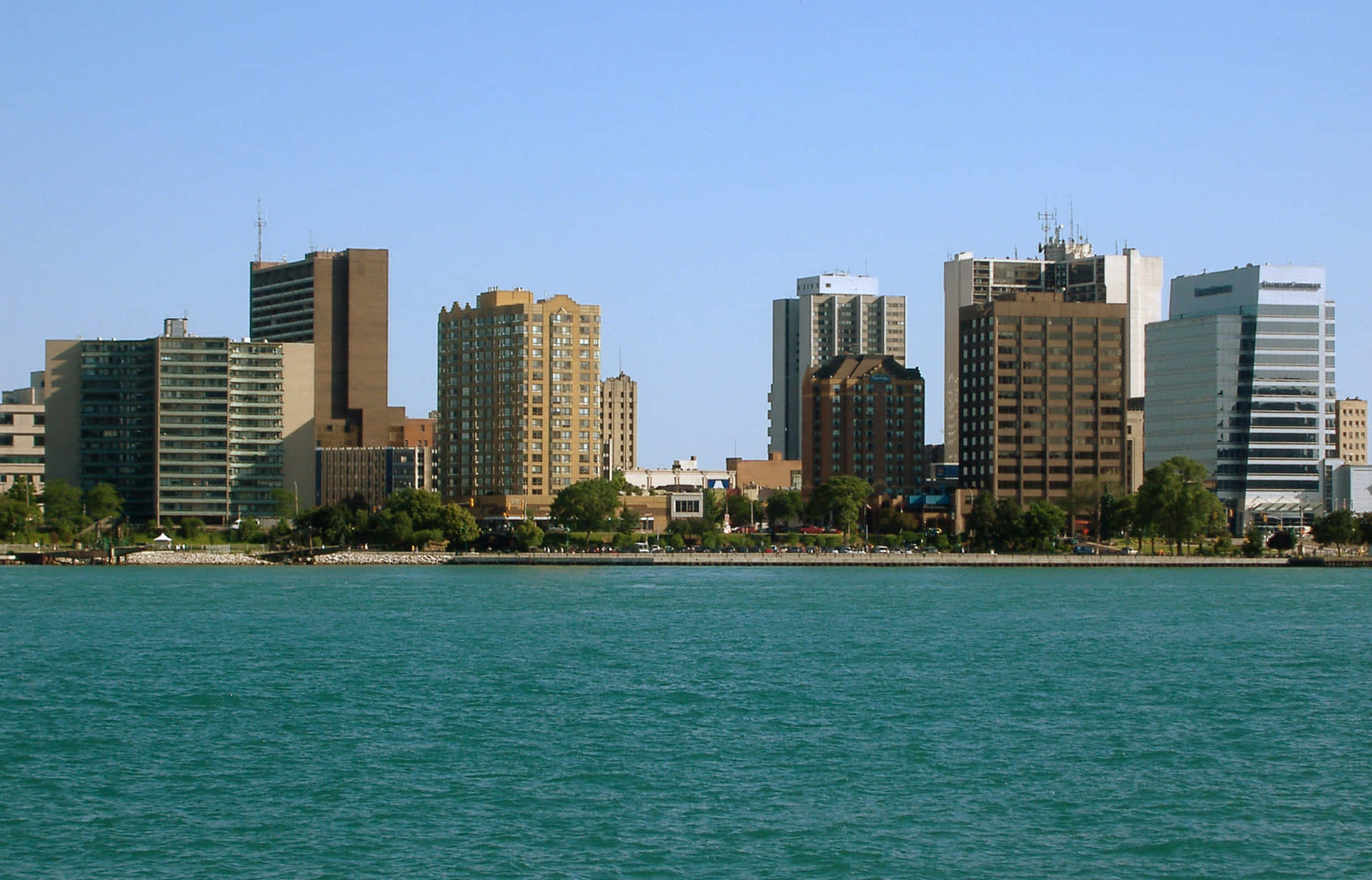 Windsor Skyline View From Water Wallpaper