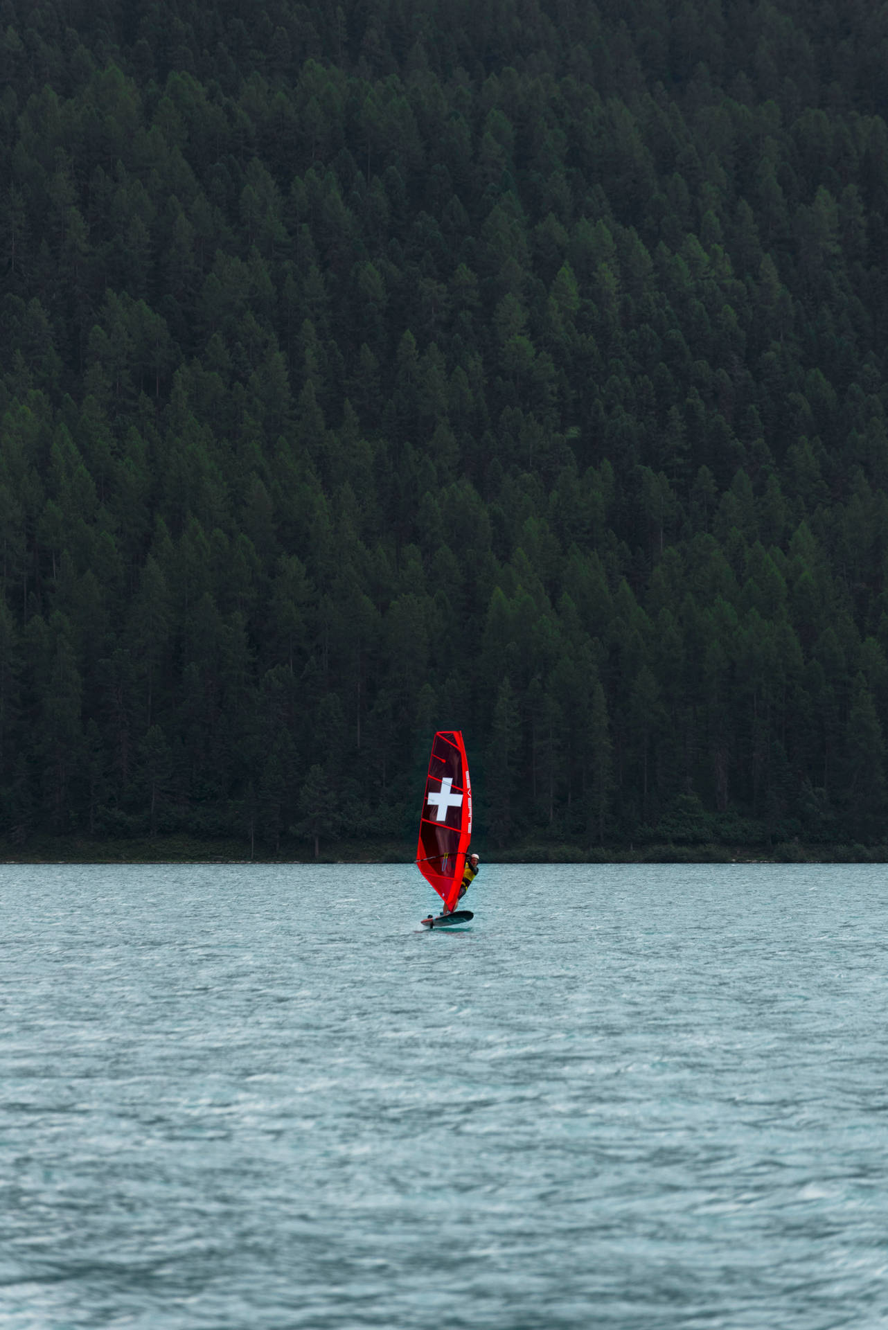 Windsurfing Sail With A Cross