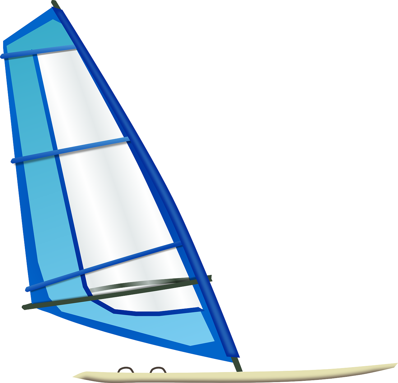 Windsurfing Sailand Board Illustration PNG