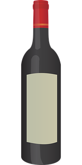 Wine Bottle Vector Illustration PNG