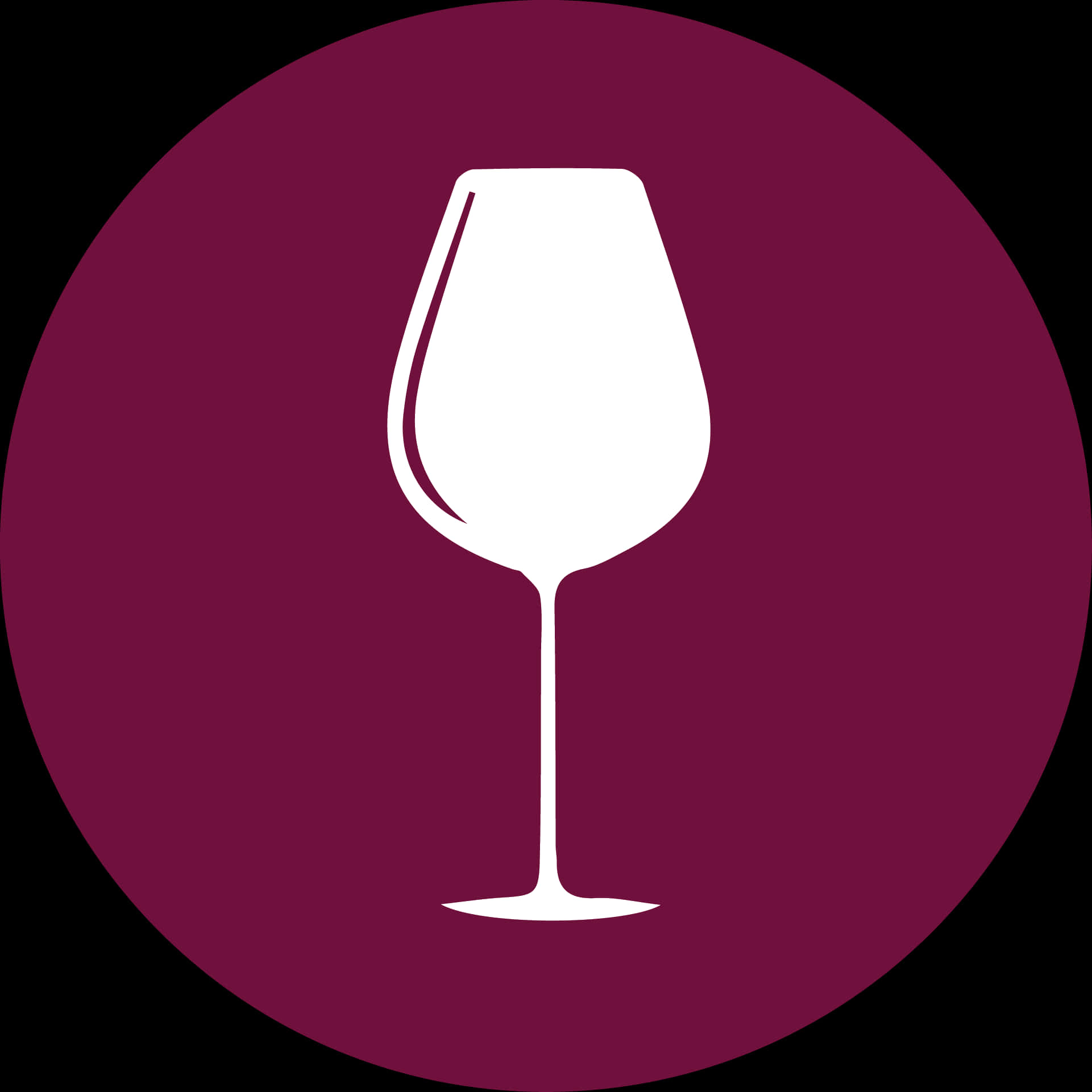 Wine Glass Icon Purple Background PNG