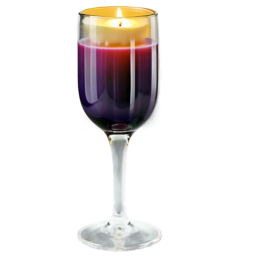 Wine Glass With Candle Png 27 PNG