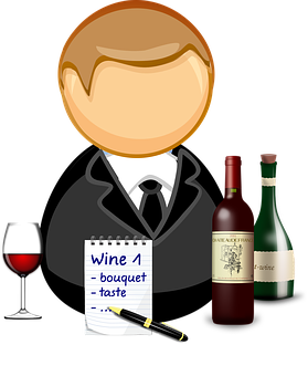 Wine Tasting Expert Clipart PNG