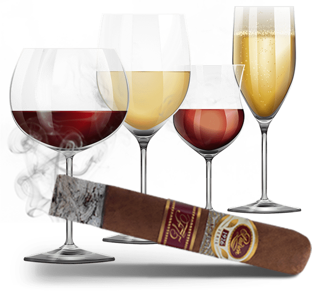 Wineand Cigar Elegance PNG