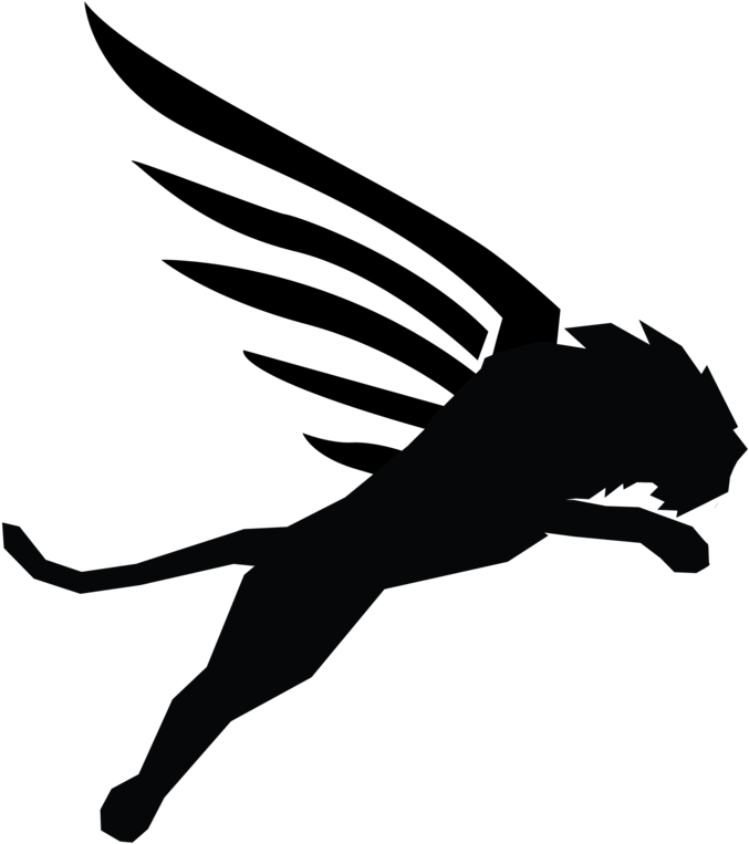 Winged Cougar Silhouette PNG