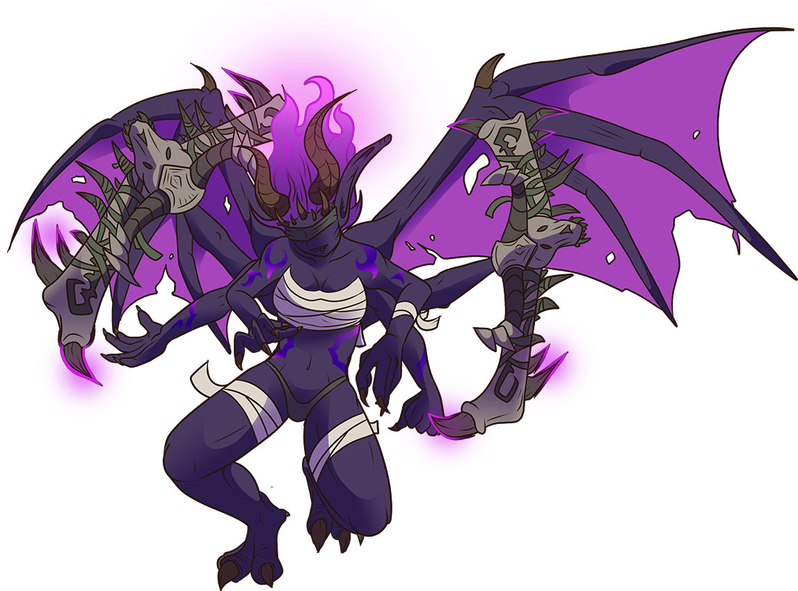 Winged Demon Artwork PNG