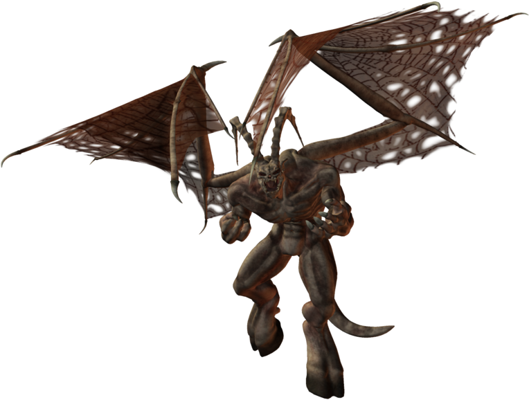 Winged Demon Fantasy Creature PNG