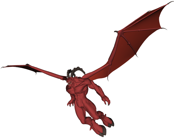 Winged Demon Flying PNG