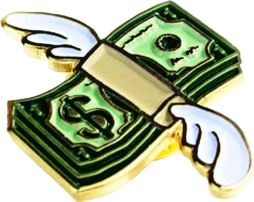Winged Dollar Clipart PNG