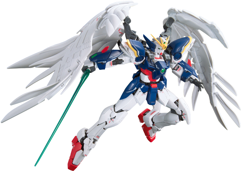 Winged Gundam Model Pose PNG
