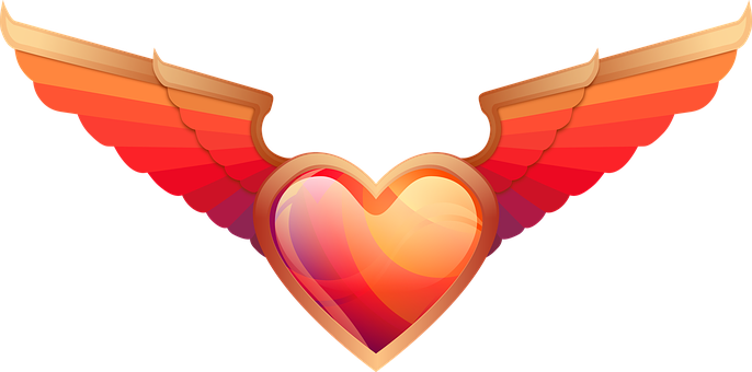 Winged Heart Graphic PNG