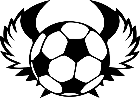 Winged Soccer Ball Graphic PNG