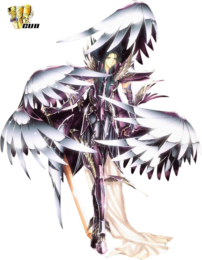 Winged_ Armor_ Anime_ Character PNG