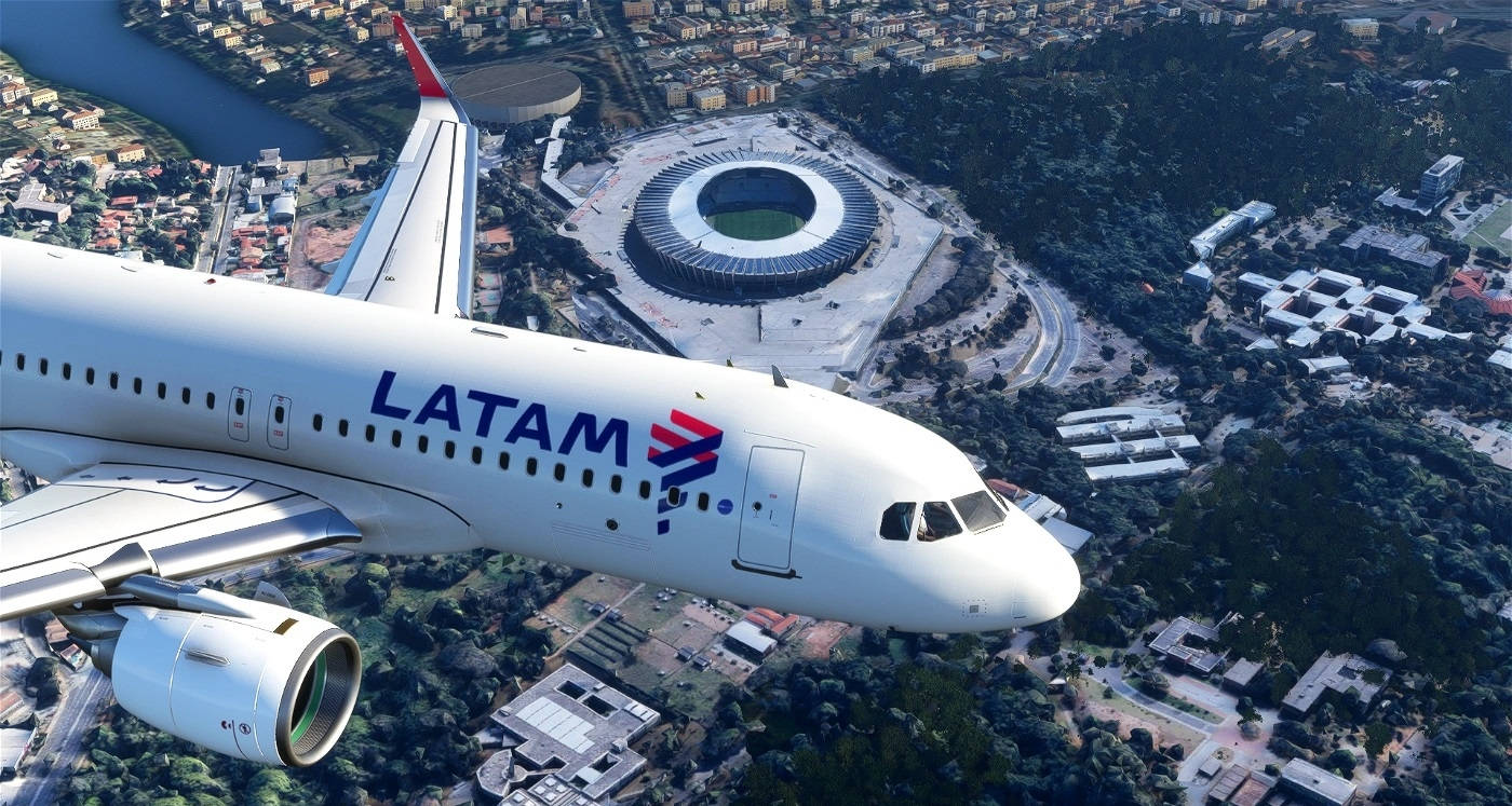 Winging Latam Airlines Plane Wallpaper