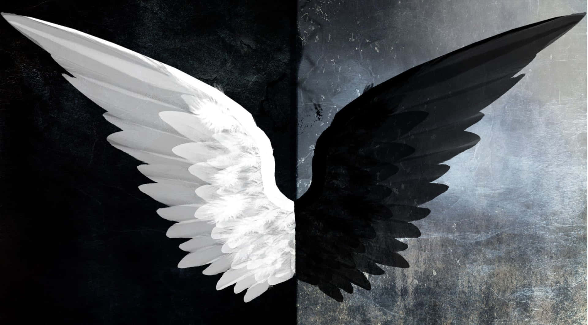 cross and angel wings wallpaper