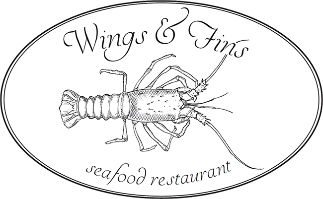 Wingsand Fins Seafood Restaurant Logo PNG