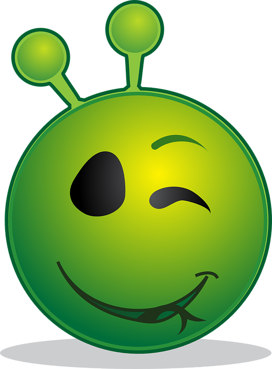 Winking Alien Emoji PNG