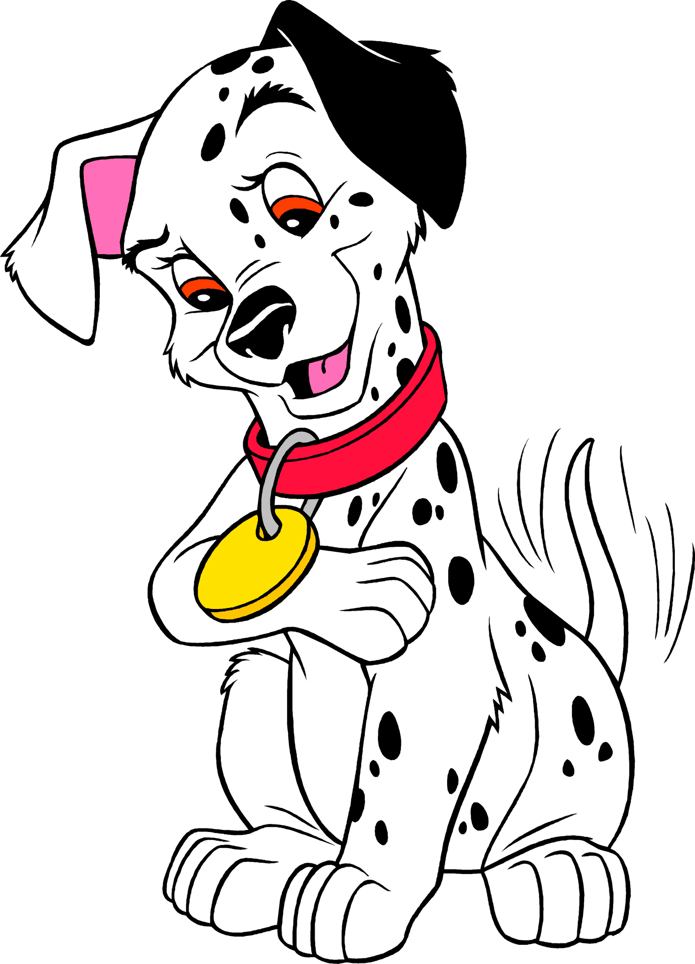 Winking Dalmatian Cartoon PNG