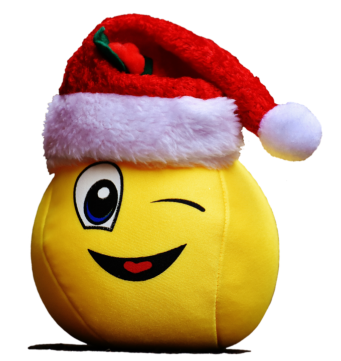 Winking Emojiwith Santa Hat PNG